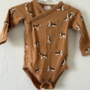 Petit Lem Dog Baby Onesie
